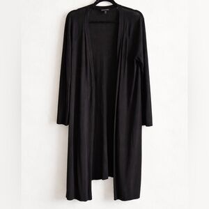 Eileen Fisher Black Long Open-Front Cardigan – M/M